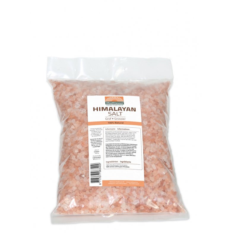 Himalaya Zout grof navulzak 1 kilo 1 Himalaya Zout grof navulzak 1 kilo